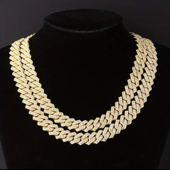 ICED OUT SUMMER TIME Cuban Link Chain - Picture 1 of 5